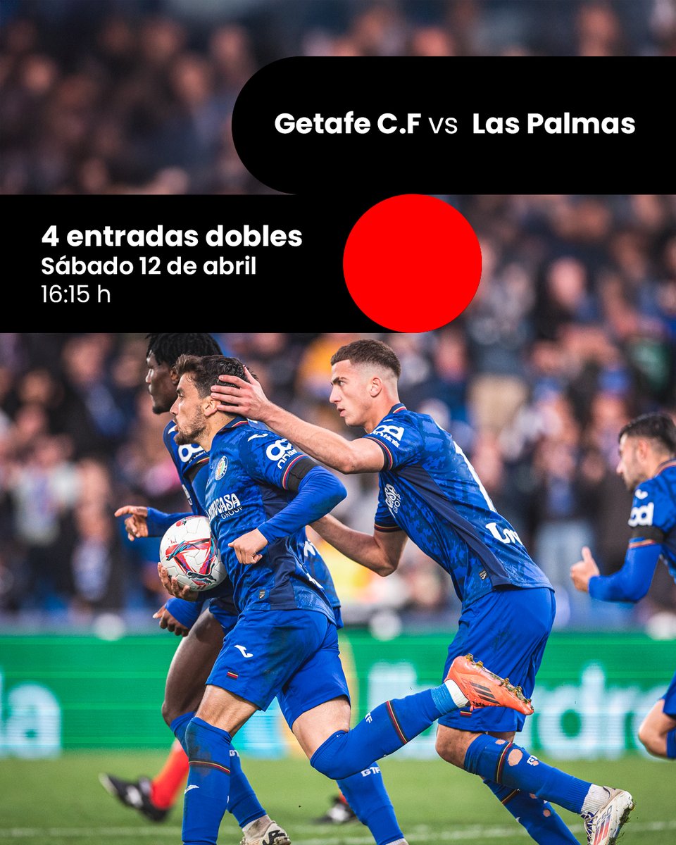 Lowi_es's tweet photo. ¿Alguien con ganas de animar a su equipo desde la grada por aquí? 😏 ¡Consigue una de las 4 entradas dobles para el Getafe – Las Palmas este sábado! 🙌

¿Todavía no sabes cómo conseguirlas?
👉 Sigue a @Lowi_es  y al @GetafeCF 
👉 Menciona a tu fiel compañero de partidos

¿Nos vemos en el campo? ¡Mucha suerte! BBLL: https://t.co/Z7ebLYNCoi