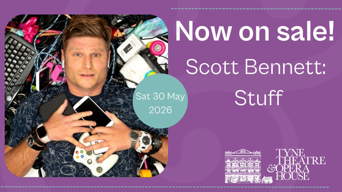 NOW ON SALE! <a href="/scottbcomedyuk/">Scott Bennett - on tour 2025!</a>: Stuff

Award-winning Comedian and Award-winning Product Designer, Scott Bennett is desperately trying to cleanse his life of stuff, but is this even possible anymore in our current economy? 😅

📅 Sat 30 May 2026
🎟 bit.ly/TTscottb