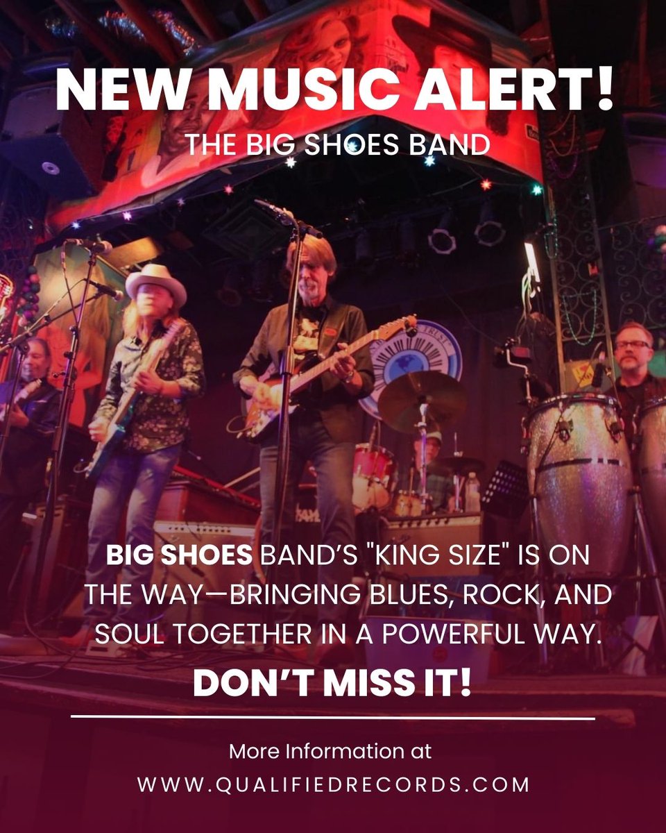 QualifiedTunes's tweet photo. New music alert! 🚨 Big Shoes Band’s "King Size" is on the way—bringing blues, rock, and soul together in a powerful way. Don’t miss it!
👉 More Information at https://t.co/dmY336iTFQ\
#KingSize #BigShoesBand #BluesRock https://t.co/aFSW93BqxF