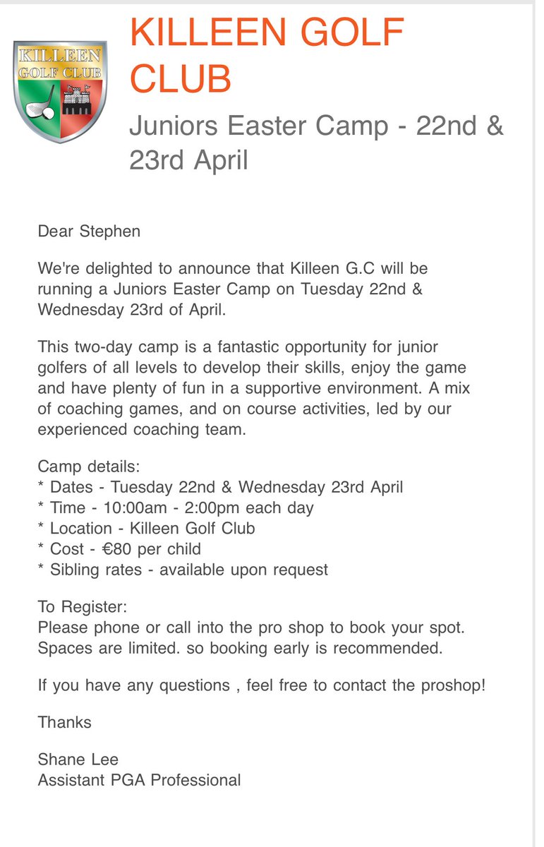 Killeen GC Mens Committee tweet media