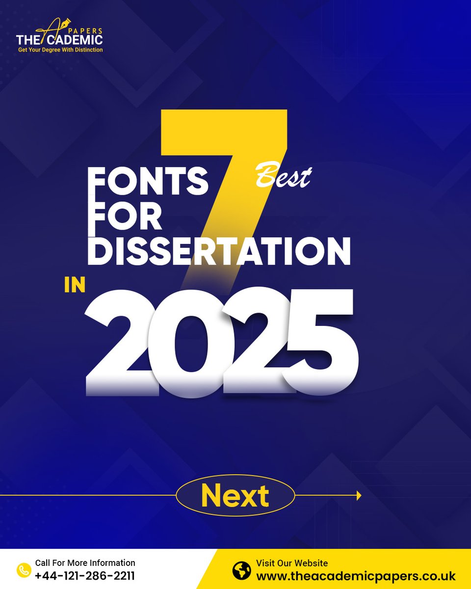 AcademicPapers3's tweet image. 7 Best Fonts For Dissertation
Choosing The Right Font Can Elevate Your Dissertation!
📚✍️ Have You Tried Any Of These 7 Fonts For Your Writing?
Which One Works Best For You? Let Us Know Your Favorite! 👇
#Dissertationtips #Academicwriting #Fontchoices #Writingfonts