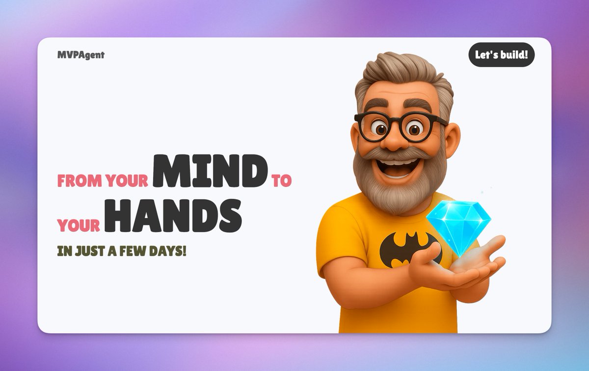 Launching my MVP development agency - "MVPAgent"  mvpagent.dev 🚀
Get your MVP developed in just a few days! 
Open for new clients! 📬

RT for reach, and get a vacation on the beach* 😁🙏🏼