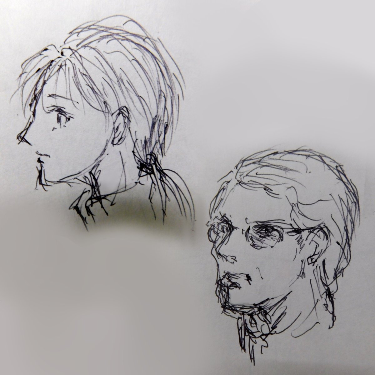 「実は私は、デジタルで落描きする時とボールペンで何げなく落描きする時で絵柄が結構違」|結城　千里のイラスト