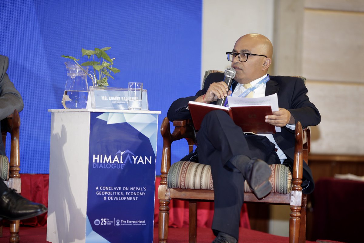HimalayanD_'s tweet photo. Himalayan Dialogue 2025 – Session 2
Theme: Nepal's Path to Prosperity: Exploring Economic Diplomacy

In today’s interconnected world, diplomacy extends beyond politics—it's a powerful tool for economic growth and national development.

Watch now: https://t.co/KiqRAiu2jv https://t.co/VBiRQy8lZL