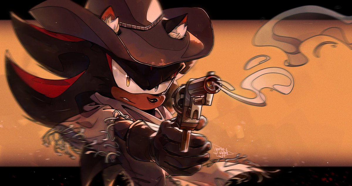 BANG BANG 💥

I've wanted to do this since I first saw Shadow's design from Stray Bullet AU by <a href="/HayweeRC/">Haywee 🌱🦨 ➡️MomoCon</a> 
#straybulletau