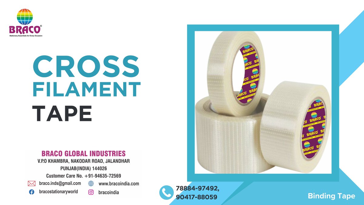 Cross Filament Tape (Binding Tape)
Ready In Stock
Contact via DM!
wa.me/message/CQGU3V…