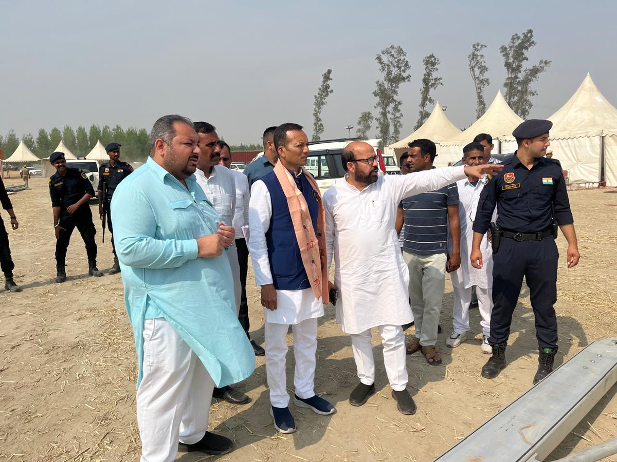 MPNaveenJindal's tweet photo. आज यमुनानगर के कैल गांव में माननीय प्रधानमंत्री श्री @narendramodi जी की 14 अप्रैल को प्रस्तावित रैली स्थल का दौरा कर तैयारियों का जायजा लिया।

रैली को लेकर कार्यकर्ताओं और जनता में जबरदस्त उत्साह है। जिला अध्यक्ष श्री राजेश सपरा जी भी इस अवसर पर साथ मौजूद रहे। https://t.co/4ulN6HCdYi