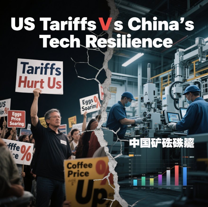 Asia_Presswire's tweet photo. 😱"Tariffs" hits economic "hard - landing" risk soars, and markets tumble. Meanwhile, China's economy shows resilience, with a strong start in 2025. China counter - attacks on rare earths, and both sides race in AI. What's next? #USChinaEconomy #AI #RareEarths @Asia_Presswire https://t.co/vXl8UsTemY