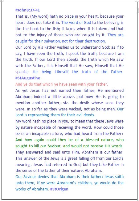 Michael65413248's tweet photo. (3/4)#John8:37-41
Commentaries by #StAugustine & #StOrigen.
How to know I'm dealing with a bad person? See the fruits that he produces #Matthew7:17-20 https://t.co/Gcc8O19f2v
More advice from Jesus #Matthew12:32-34
https://t.co/efdAKwzdWm https://t.co/r8otRQHFP2