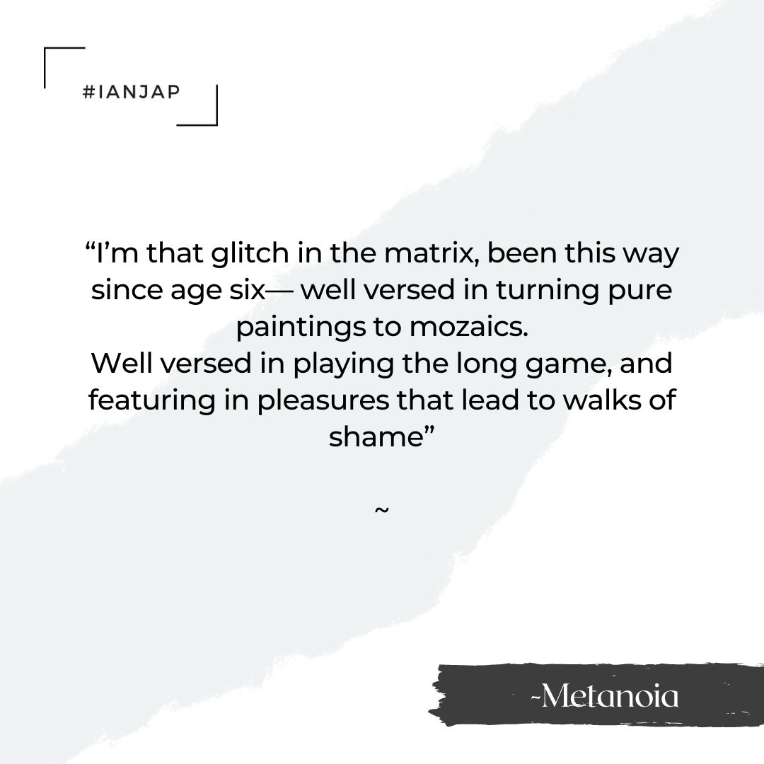 This weeks midweek excerpt for your poetic pleasure ✍️📍

🎙From: '~'
By: <a href="/Ianmetanoia/">Metanoia</a>

And this is not just poetry
Anticipate: PITH, May 2025