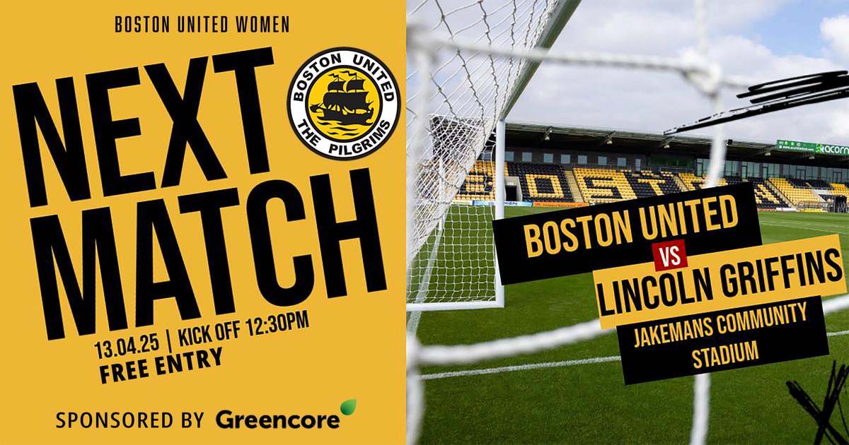 bostonunited's tweet image. Come and support Boston United Women in their final game of the season against Lincoln Griffins.
📅 Sunday 13th April
⏰ 12.30pm kick off
🎟️ Free entry
📍 Main pitch - Jakemans Community Stadium