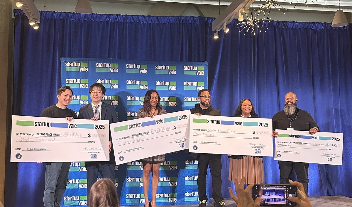 Supriyo SB Chatterjee (@sbc111) on Twitter photo One of the startups that I have been mentoring won two prizes at the Startup Yale 2025 event! <a href="/TsaiCITY/">Tsai Center for Innovative Thinking at Yale</a> <a href="/Yale/">Yale University</a> 4/4/2025
#Startup <a href="/Yale/">Yale University</a> 2025: A Celebration of Bold Ideas and Big Impact #Innovation
city.yale.edu/stories/2025/4… One of the startups that I have been mentoring won two prizes at the Startup Yale 2025 event! <a href="/TsaiCITY/">Tsai Center for Innovative Thinking at Yale</a> <a href="/Yale/">Yale University</a> 4/4/2025
#Startup <a href="/Yale/">Yale University</a> 2025: A Celebration of Bold Ideas and Big Impact #Innovation
city.yale.edu/stories/2025/4…