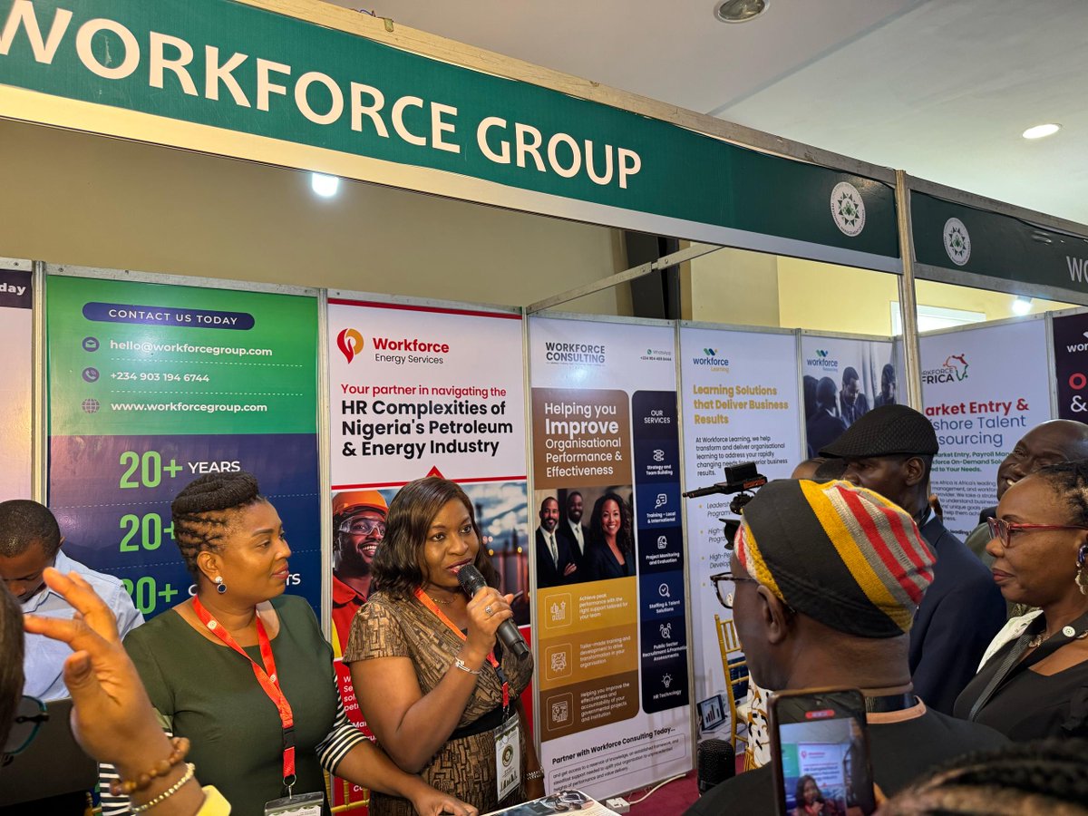 workforce_group's tweet photo. We’re live at CIPM Lagos Conference 2025!

Day 1 kicked off with bold conversations around “The Evolving Ecosystem: Collaborating for Business Success”

We're connecting with HR leaders and sharing how Workforce Group supports future-ready teams. https://t.co/DYWP1qV00y