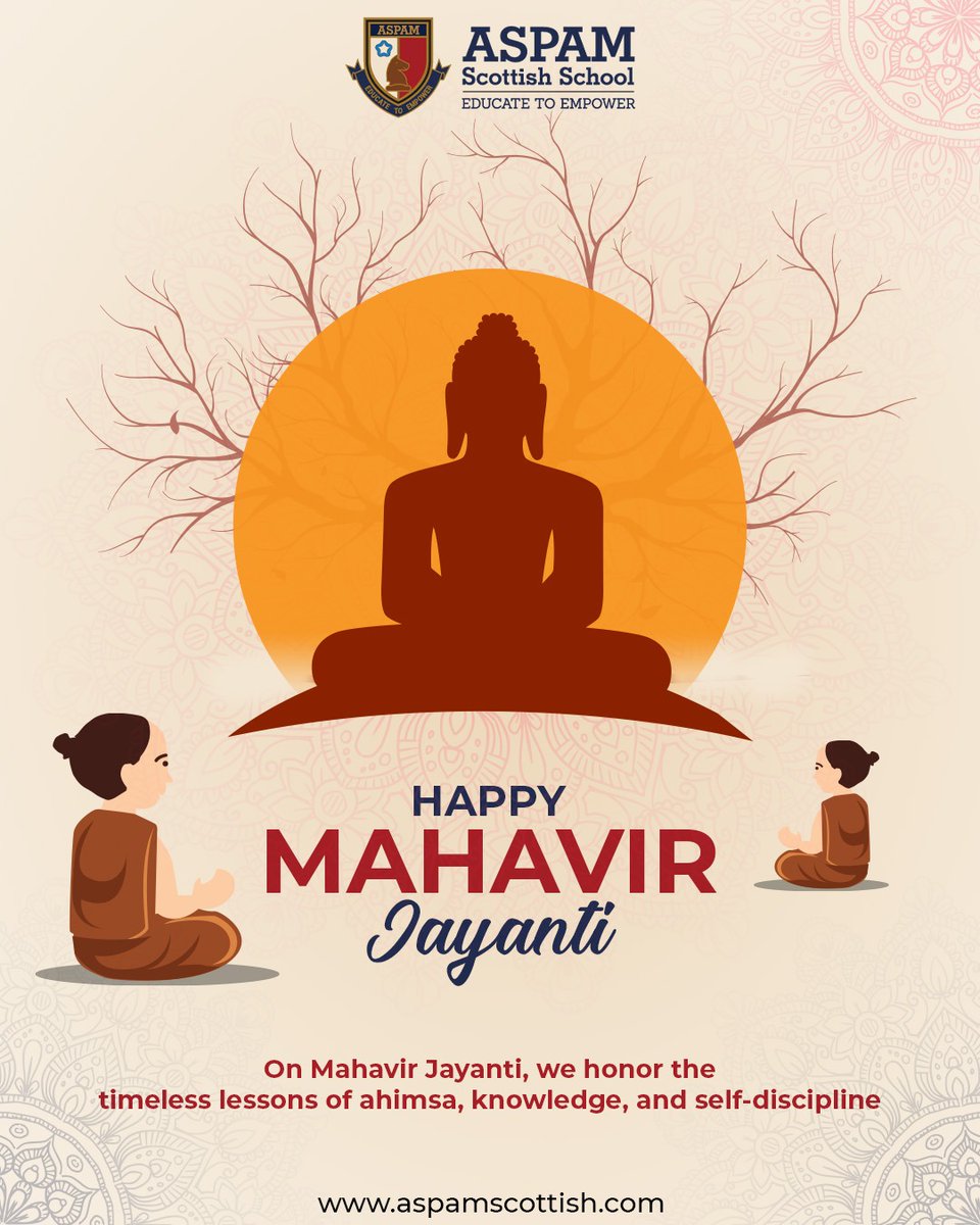 AspamSchool's tweet image. May Lord Mahavir inspire us to foster knowledge with kindness and lead with wisdom. Wishing all students, teachers, and families a peaceful Mahavir Jayanti.

#ASPAMScottishSchool #EducateToEmpower #ValueBasedEducation #FestiveWishes #GuidedByWisdom #MahavirJayanti #LordMahavir