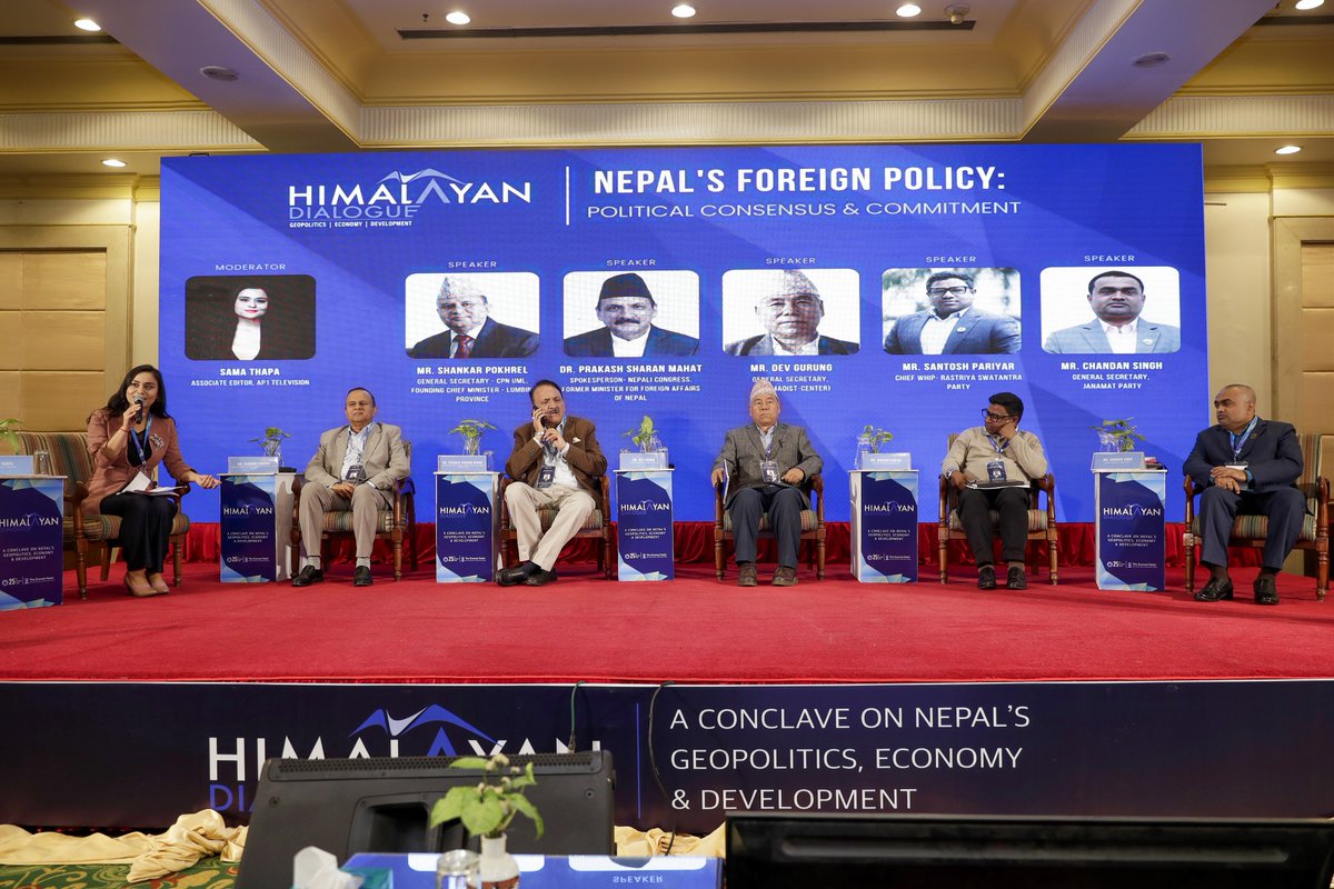 HimalayanD_'s tweet photo. Himalayan Dialogue 2025 – Session 3
Theme: Nepal's Foreign Policy: Political Consensus &amp; Commitment

Can Nepal shape a strong and unified foreign policy despite its political diversity?

Watch now: https://t.co/KiqRAiu2jv https://t.co/qOmXMUksqp