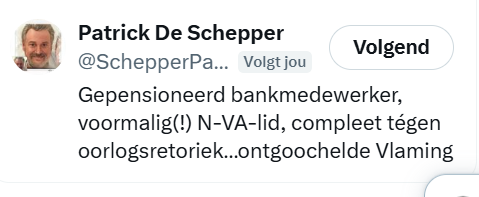 StreanelA's tweet photo. Ondanks het mooie weer zijn het zeer harde en gure tijden voor de #nva ers die #lijsten hebben gevuld en #stemmen geronseld. Elke dag zien ze hoe de grote leider hun een rad voor de ogen draaide.
Proficiat aan zij die nu al de ogen openden @SchepperPatric1 https://t.co/FppsuWycNF