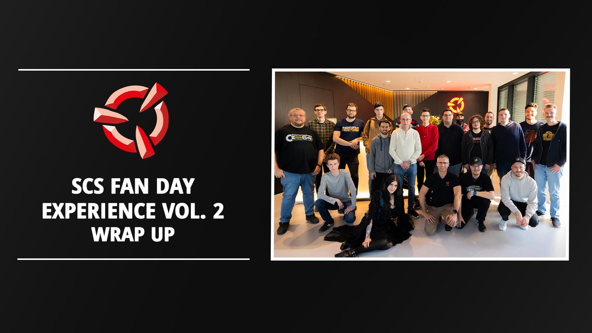 SCSsoftware's tweet photo. In March, we hosted our second SCS Fan Day in Prague! 🫶

20 passionate fans joined us for an unforgettable afternoon, complete with an office tour and a behind-the-scenes look at how we make our games. Let's look back at how it went! 😉

See more here 👇
https://t.co/Wx0rzaQtBa https://t.co/RtT9r9gH7y