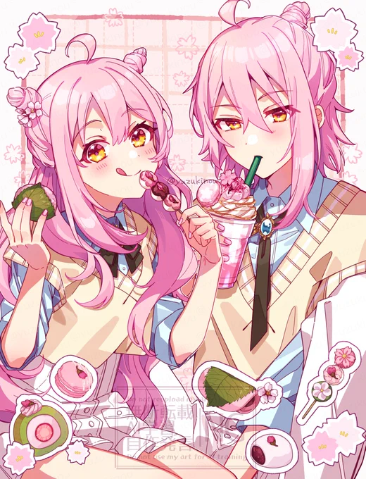桜なスイーツ!#創作 #オリジナル 