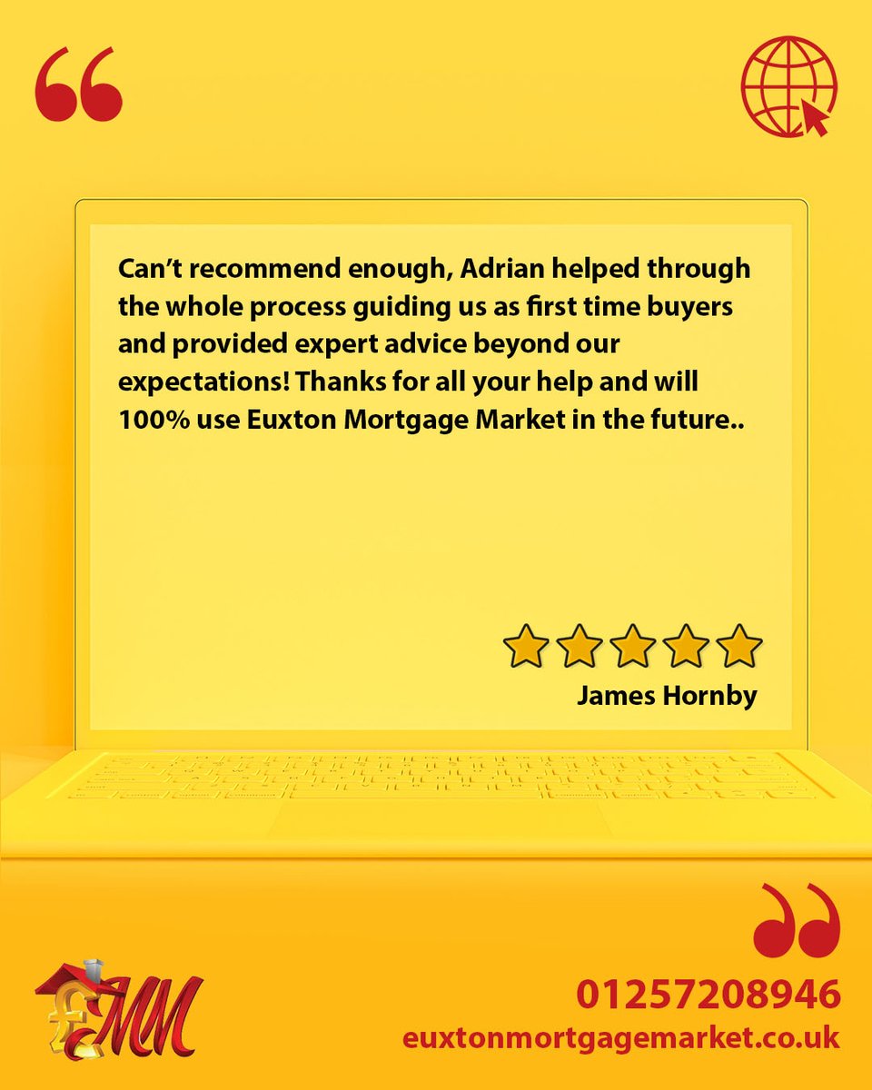 Adrian was so glad in the purchase of your first home James, thanks for such a lovely review #mortgages #firsttimebuyer #mortgagemarket #euxtonmortgagemarket