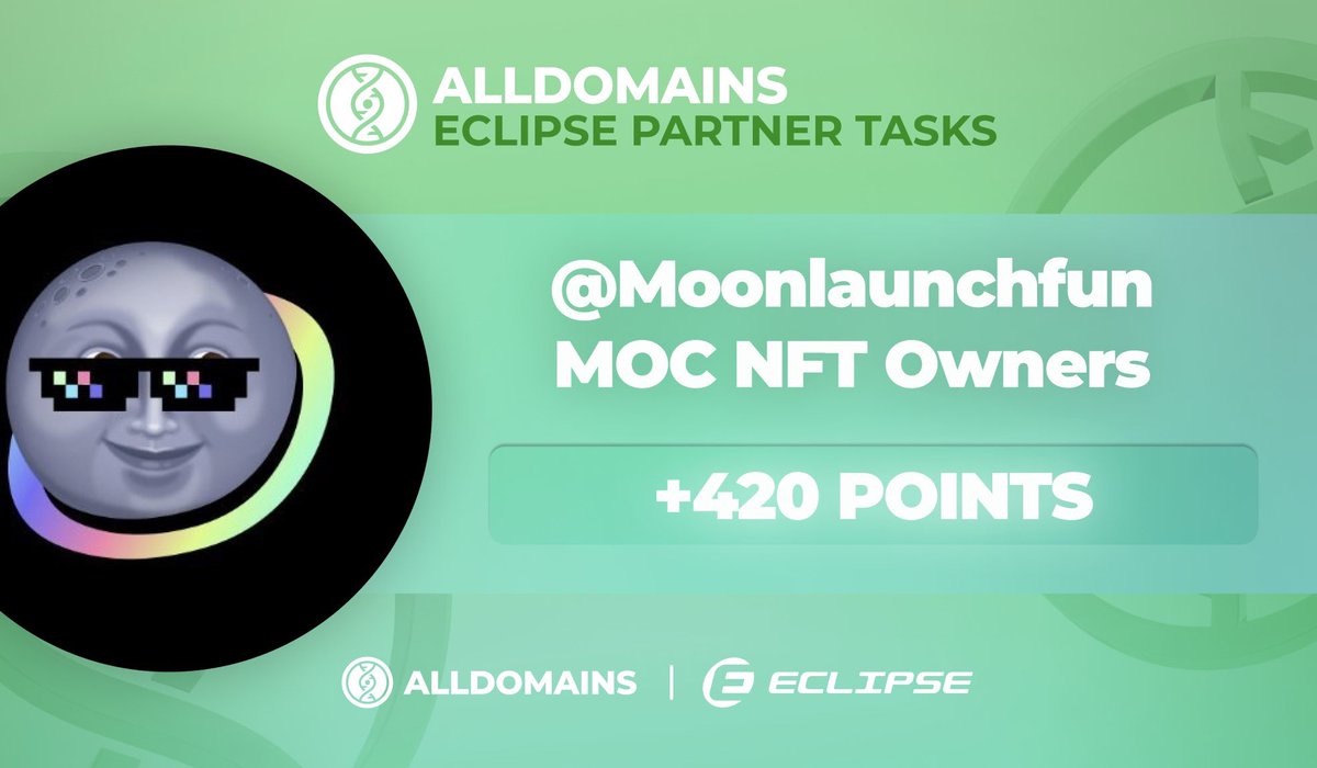 AllDomains ๐งฌ (@alldomains_) on Twitter photo ๐งโ๐พ AllDomains Bonus Points Task - <a href="/Moonlaunchfun/">Moonlaunch.Fun</a>
The Moon Odyssey journey comes with rewards. Hodl your NFT and watch the points land automatically ๐ซก
No grinding or extra steps, just effortless rewards for true holders ๐๐ป
Note: you must renew your .turbo domain to qualify ๐งโ๐พ AllDomains Bonus Points Task - <a href="/Moonlaunchfun/">Moonlaunch.Fun</a>
The Moon Odyssey journey comes with rewards. Hodl your NFT and watch the points land automatically ๐ซก
No grinding or extra steps, just effortless rewards for true holders ๐๐ป
Note: you must renew your .turbo domain to qualify