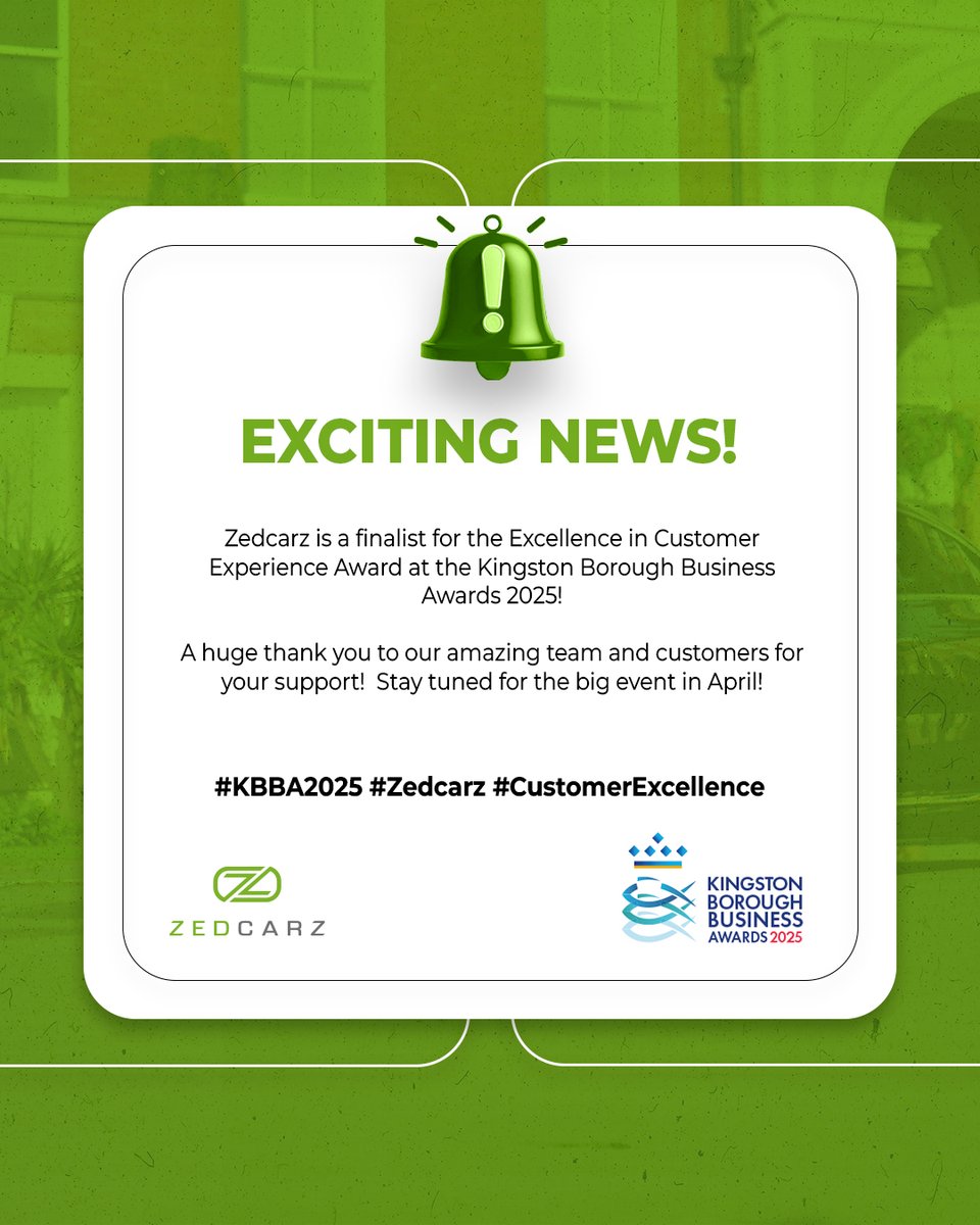 We’re proud to be finalists for the Excellence in Customer Experience Award at the Kingston Borough Business Awards 2025! 🏆🚖

A huge thank you to our amazing team and customers for your support! 🎉

@kingstoncoc1905 #KBBA2025 #Zedcarz #CustomerExcellence