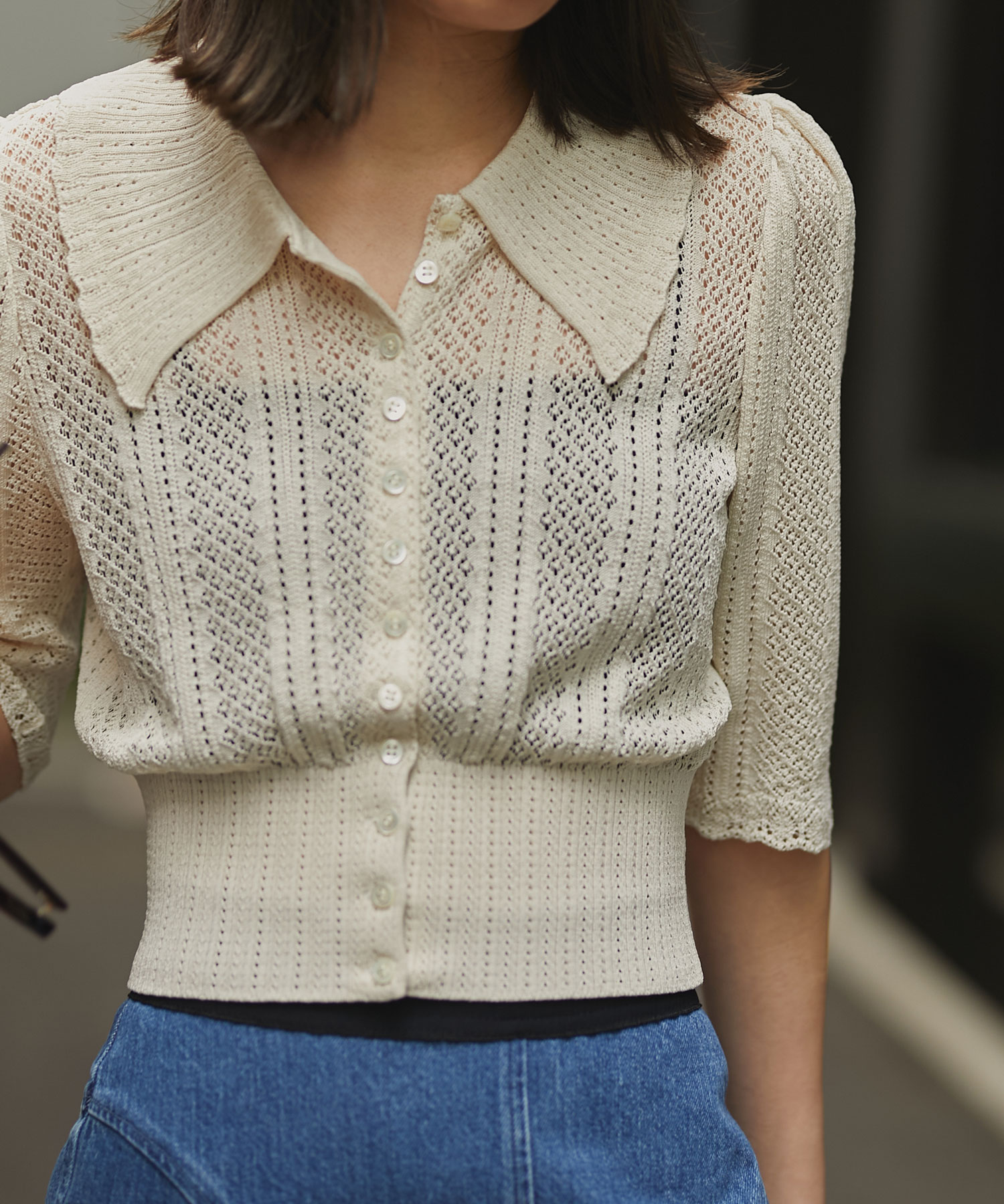 トップス fetico レディース】VELVET EMBROIDERED TOP | FETICO(フェティコ