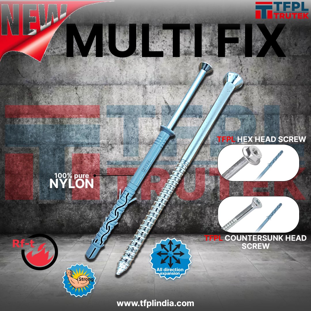 trutek_tfpl's tweet image. Introducing our latest MULTI FIXING Fastener – stronger, smarter, and built to last🔧💥
#FrameFixing #SolidFoundation #QualityRepairs #ReliableRepairs #BuildingStrength #ConstructionLife #FixItRight