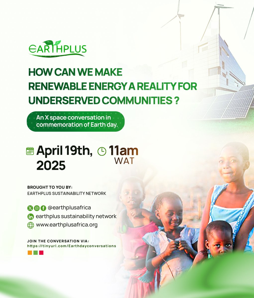 earthplusafrica's tweet photo. Your support fuels our mission! 

Let's discuss how to empower communities for a sustainable future. 

Join us on our X space! 

See the flyer for details. 

#TheWayToGo  
#earthplus 
#esn 
#RenewableEnergy 
#SustainableSolutions https://t.co/XVoNbYjqYO