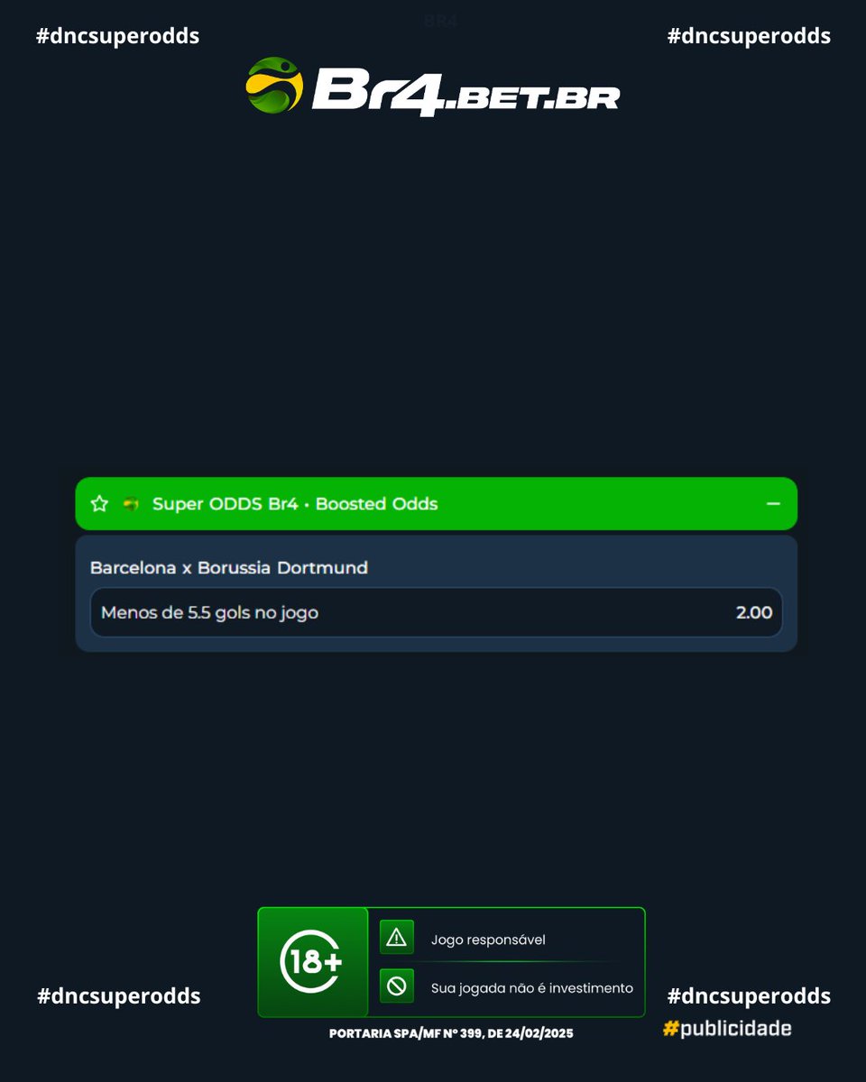 Que outro um #dnc?
💰R$5,00
#dnc #dncsuperodds #apostaaumentada
go.aff.br4-partners.com/ki3sf2x0?share…