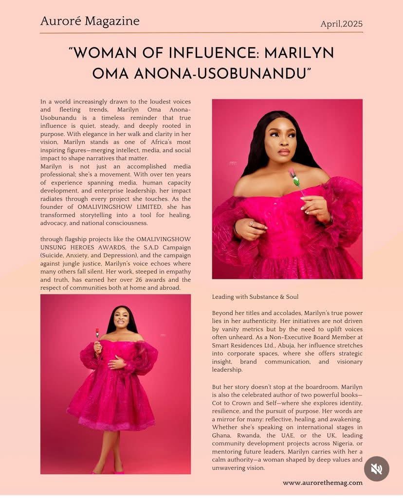 The Marilyn Omalivingshow Anona-Usobunandu (@omalivingshow_) on Twitter photo 