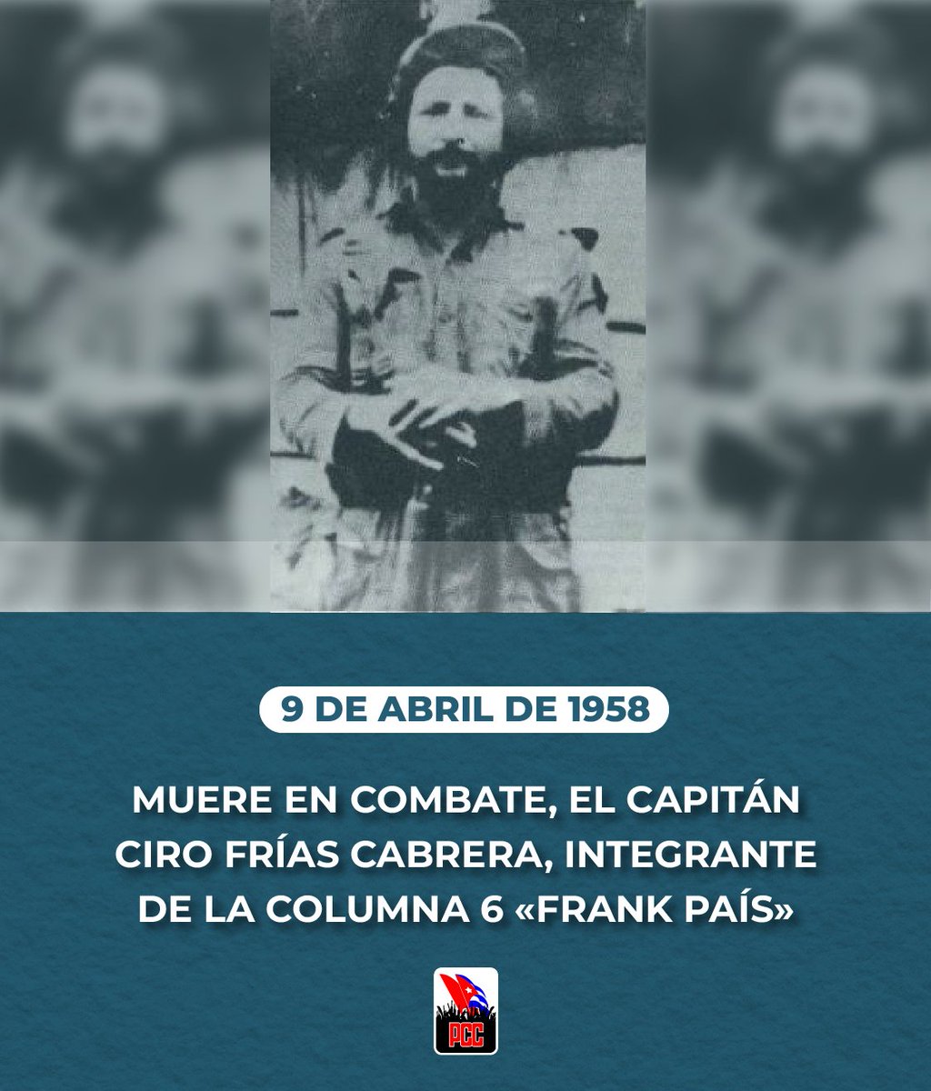 PartidoPCC's tweet photo. La historia de #Cuba está fertilizada con la sangre de valiosos patriotas que se consagraron a la libertad de esta tierra, esa que defendemos al precio que sea necesario.

#TenemosMemoria #DePieYCombatiendo https://t.co/zuol44Lq5R