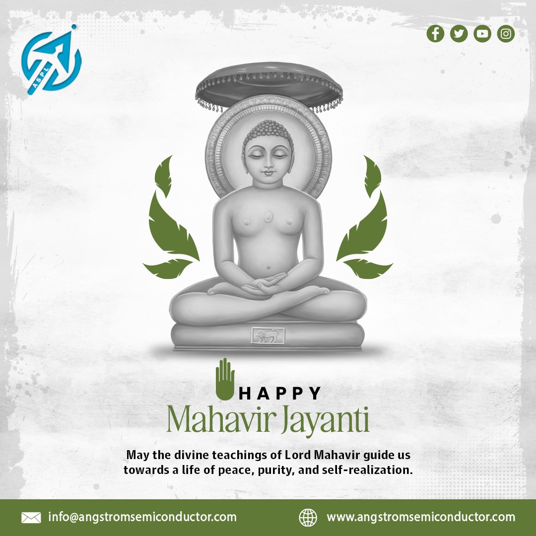 AngstromLtd's tweet photo. Non-violence is not weakness—it’s power in its purest form.
💫 On this sacred day of Mahavir Jayanti, let us commit to a life of peace, purpose, and compassion.
May the path of Lord Mahavir bring you closer to truth and spiritual fulfillment.
#MahavirJayanti2025 #Ahimsa https://t.co/bQ5ZIAYZJ6