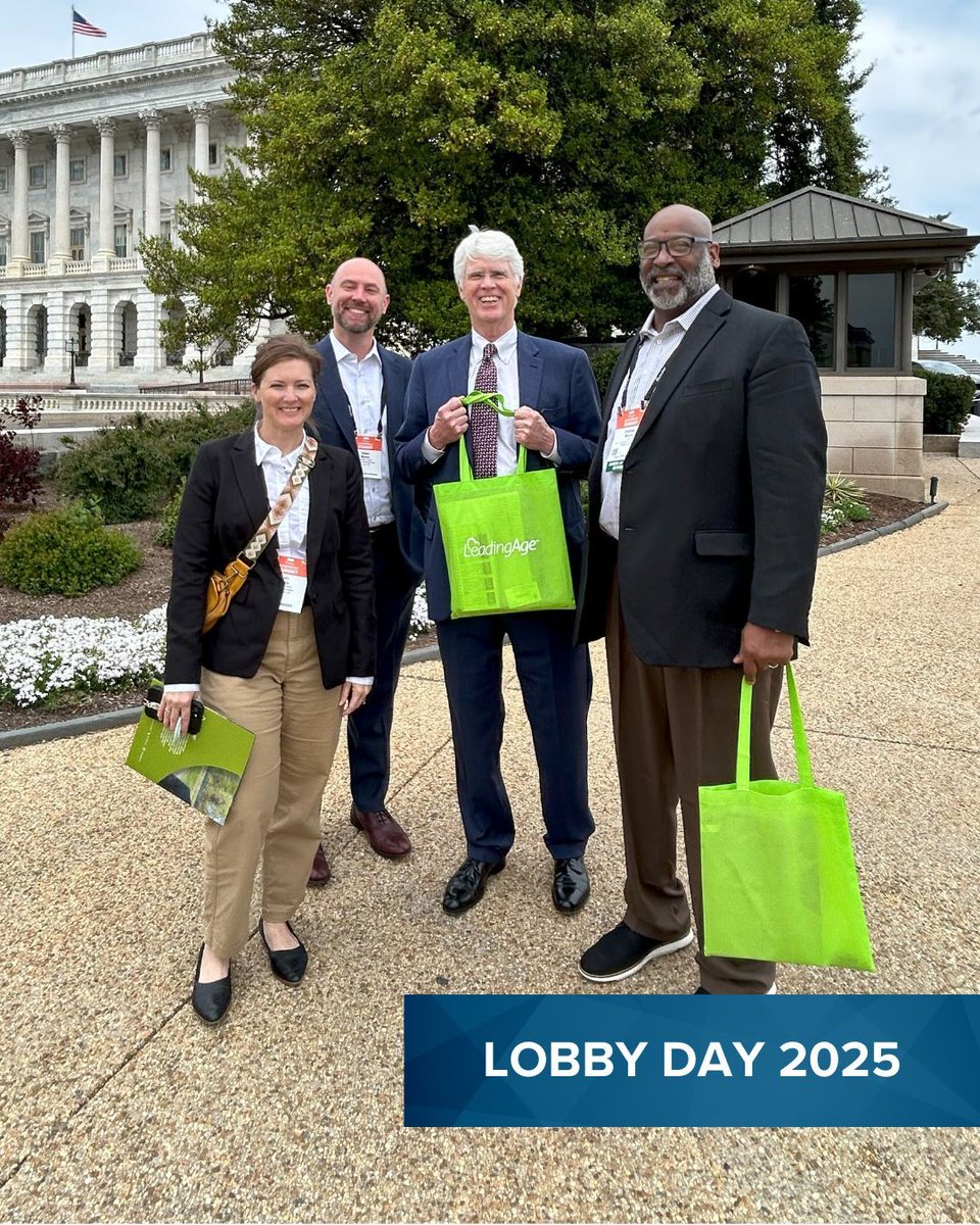 It’s Lobby Day at the #LeadingAge25 Leadership Summit! Join more than 300 aging advocates today as we amplify our united voice to raise awareness about the most critical issues impacting aging services providers, their employees, and the older adults and families they serve.