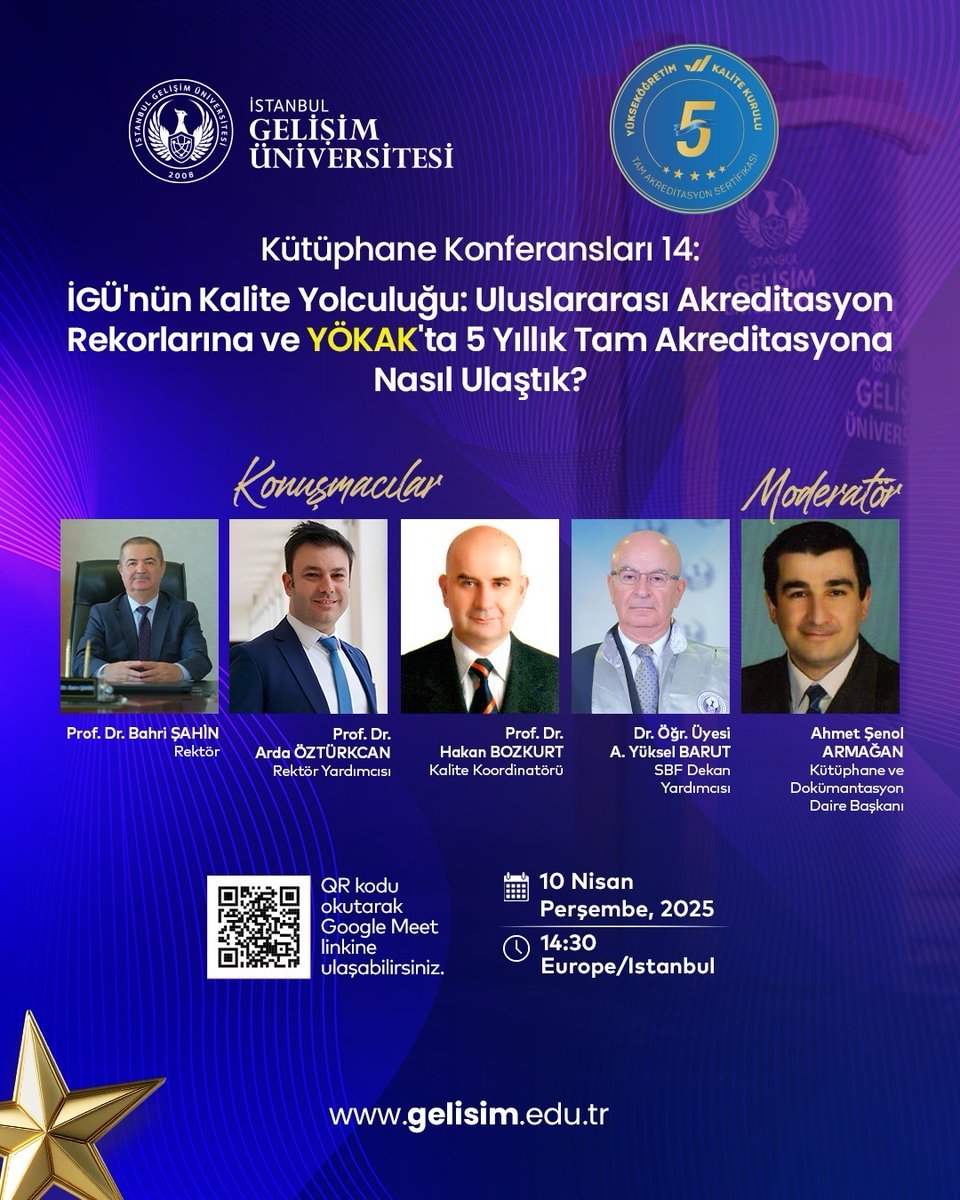 ardaozturkcan's tweet photo. Yarın tüm detayları ile İstanbul Gelişim Üniversitesi #kalite ve #akreditasyon çalışmalarını konuşacağımız etkinliğimize davetlisiniz. 

#etkinlik #yokak #5yıl #aqas #abet #ahpgs https://t.co/qnWMl1XaXP