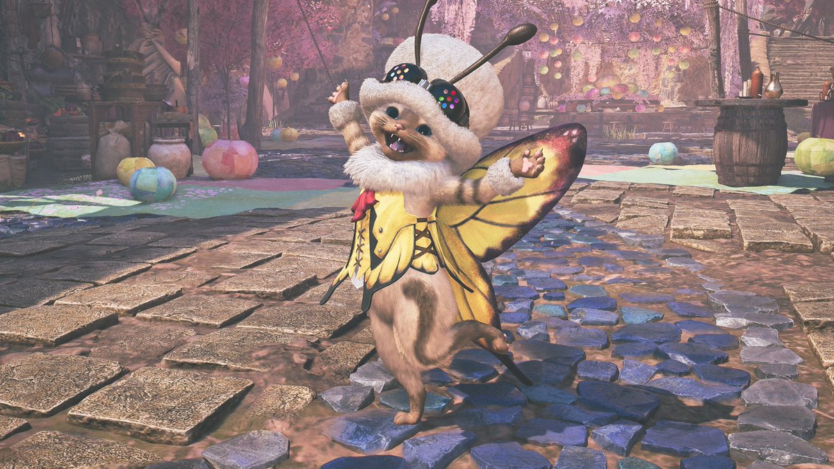 MH_Wilds's tweet photo. イベントクエスト「カラボスの娘達」
配信期間(JST)：2025年4月23日(水)～2025年5月7日(水)午前8:59まで
特別な素材を集めて、防具「【ブロッサムα】シリーズ」や、オトモ装備「【パピネコα】シリーズ」を入手しよう！

フィールド：竜谷の跡地
受注・参加条件：HR 16 以上
クリア条件：ラバラ・バリナ2匹の狩猟
https://t.co/DDIY1I60xE
#モンハンワイルズ #MHWilds