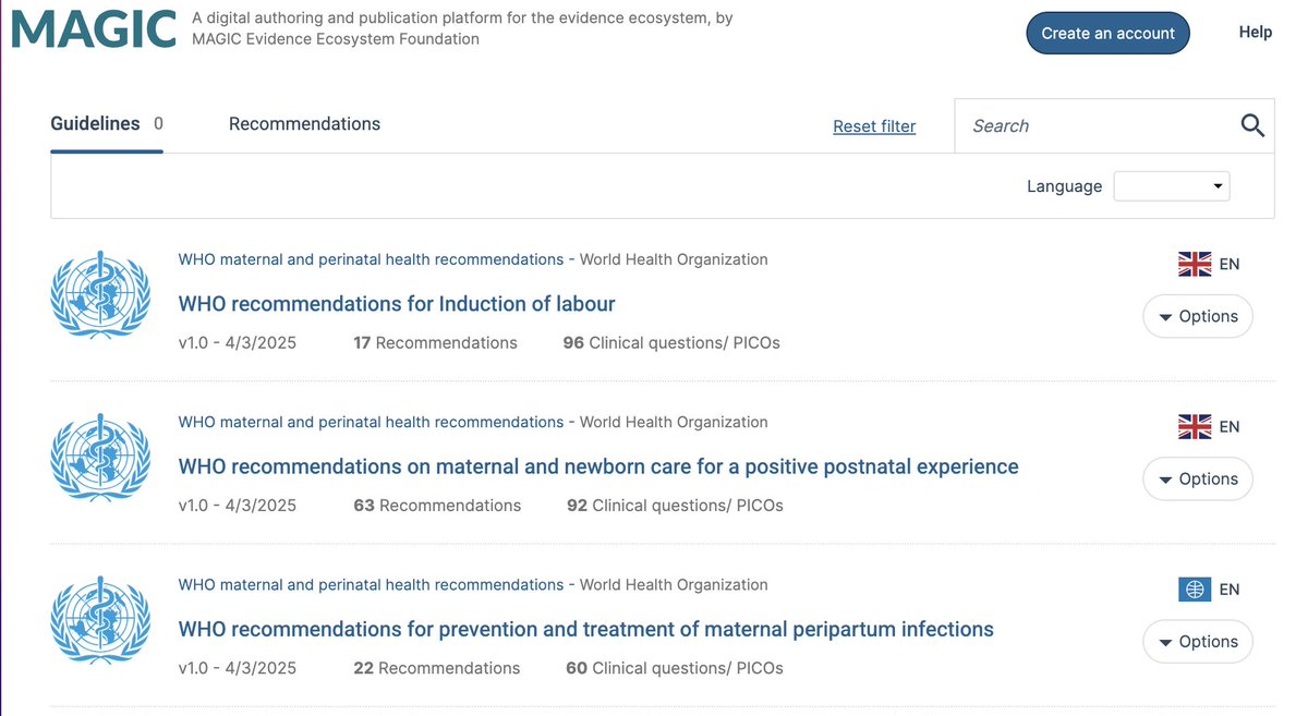 🆕 All maternal &amp; perinatal health guidelines are now available on MAGICapp.

💡 Real-time updates, interactive format, evidence at your fingertips.

📲 A major step toward safer pregnancies, births &amp; healthier futures.

Learn more: bit.ly/4275TSr

#HopefulFutures #WHD