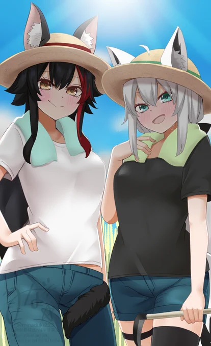 晴天で絶好の農場日和#絵フブキ #みおーん絵 #ホロライブファーマーズ 