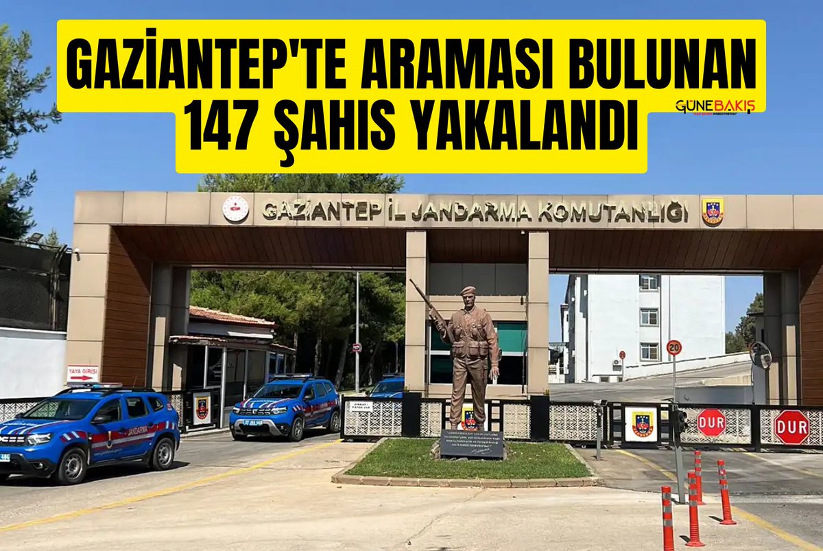 gunebakishaber's tweet photo. Gaziantep'te araması bulunan 147 şahıs yakalandı https://t.co/774n5PTPDR
#Gaziantep #Jandarma #operasyonlar https://t.co/QUp8kaS0Jj