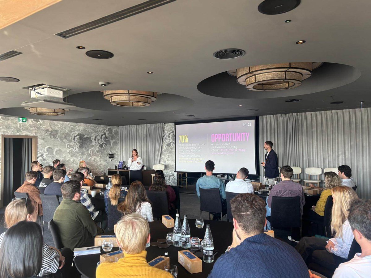 wearemiq's tweet photo. Yesterday, we hosted our quarterly 'Indie Circle' event in London. The topic? All-things AI. The message was clear: AI is not only powering our ecosystem, it's reshaping it. 

Unlock the power of AI with MiQ: https://t.co/SoeK5Zkssp

#AI #NotYourAverageProgrammatic #wearemiq https://t.co/Y5qEjExDdz