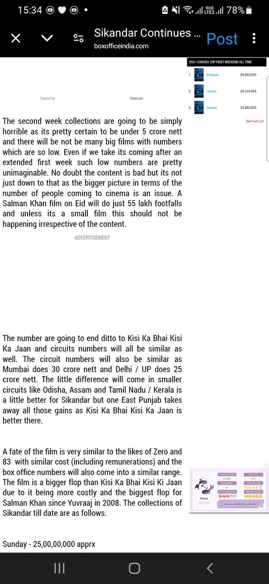 Shayynes26's tweet photo. So #Sikander will do 55 Lakh Footfalls by taking Eid With Action Masala Genre as per @Box_Off_India
#MAMK already did 12 Lakh Footfalls in Diwali 2009
Salman Khan has given biggest of the disasters in the history of
Eid, Diwali, Christmas https://t.co/Mk5fH90lRz