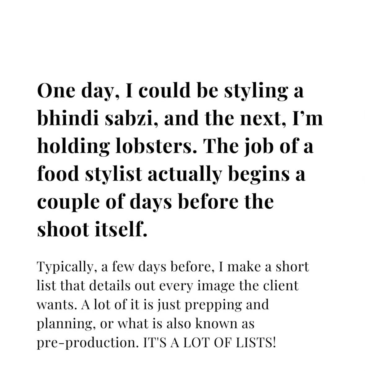 squibsters's tweet photo. Wrote a piece for .@GoyaJournal on what food styling is and what a day in my everyday life at work looks like ✨

https://t.co/vMzwRvjCbj https://t.co/hmdTyXHBtg