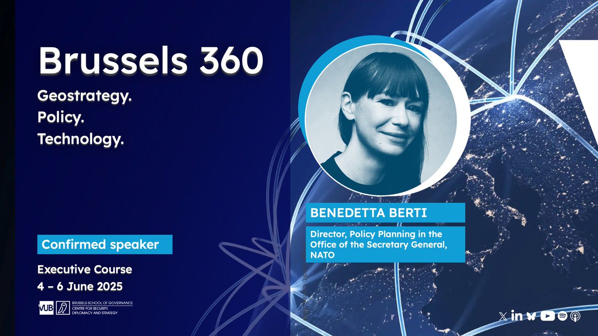 ‼️Brussels 360 Speakers‼️

Join us and Benedetta Berti (NATO) on the #Brussels360 course to discuss and learn about NATO's strategic approach to European defence and deterrence.

🐦 Apply by 23 April 2025 for early-bird fees!

Apply today🔸 csds.vub.be/executive-cour…