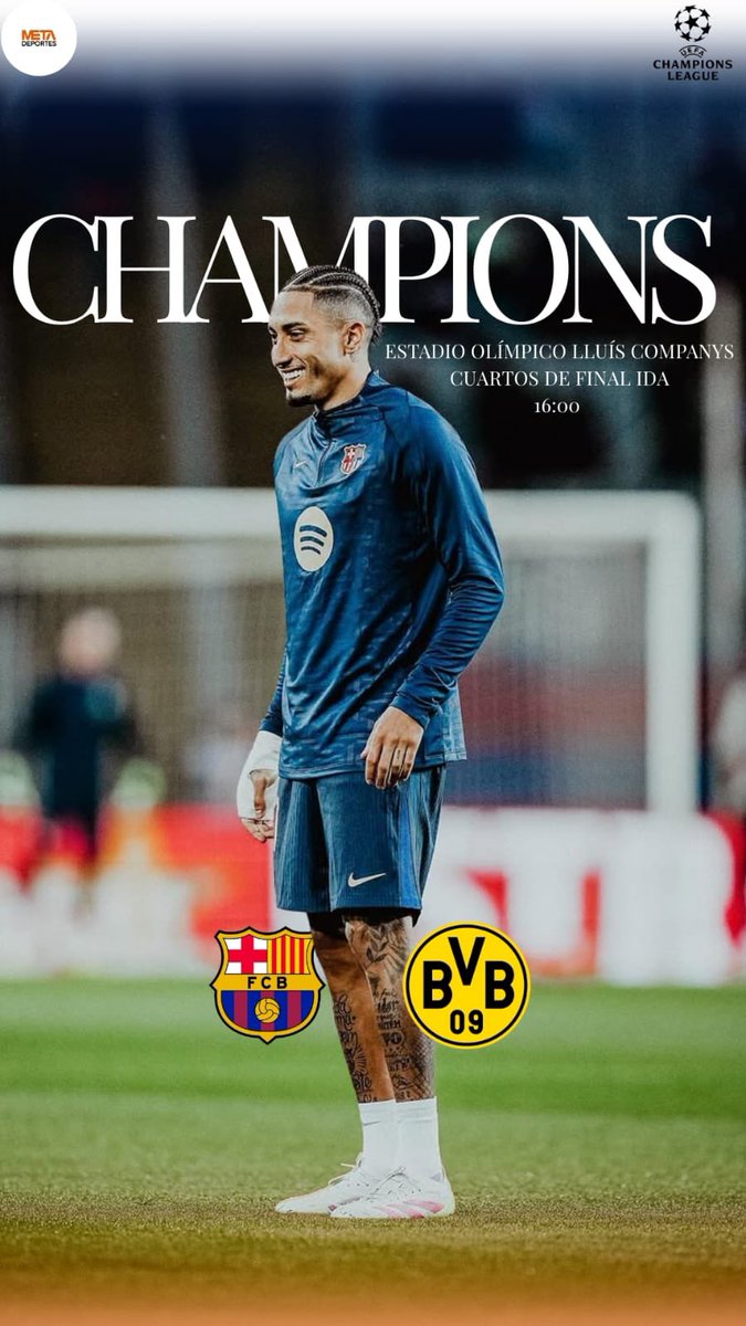 metadeportes_'s tweet photo. TARDE DE CHAMPIONS🏆.

👉🏼los cuartos de final de la competición más importante a nivel clubes con 2 partidos más que atractivos🔥 https://t.co/7zhUiaa9Tg