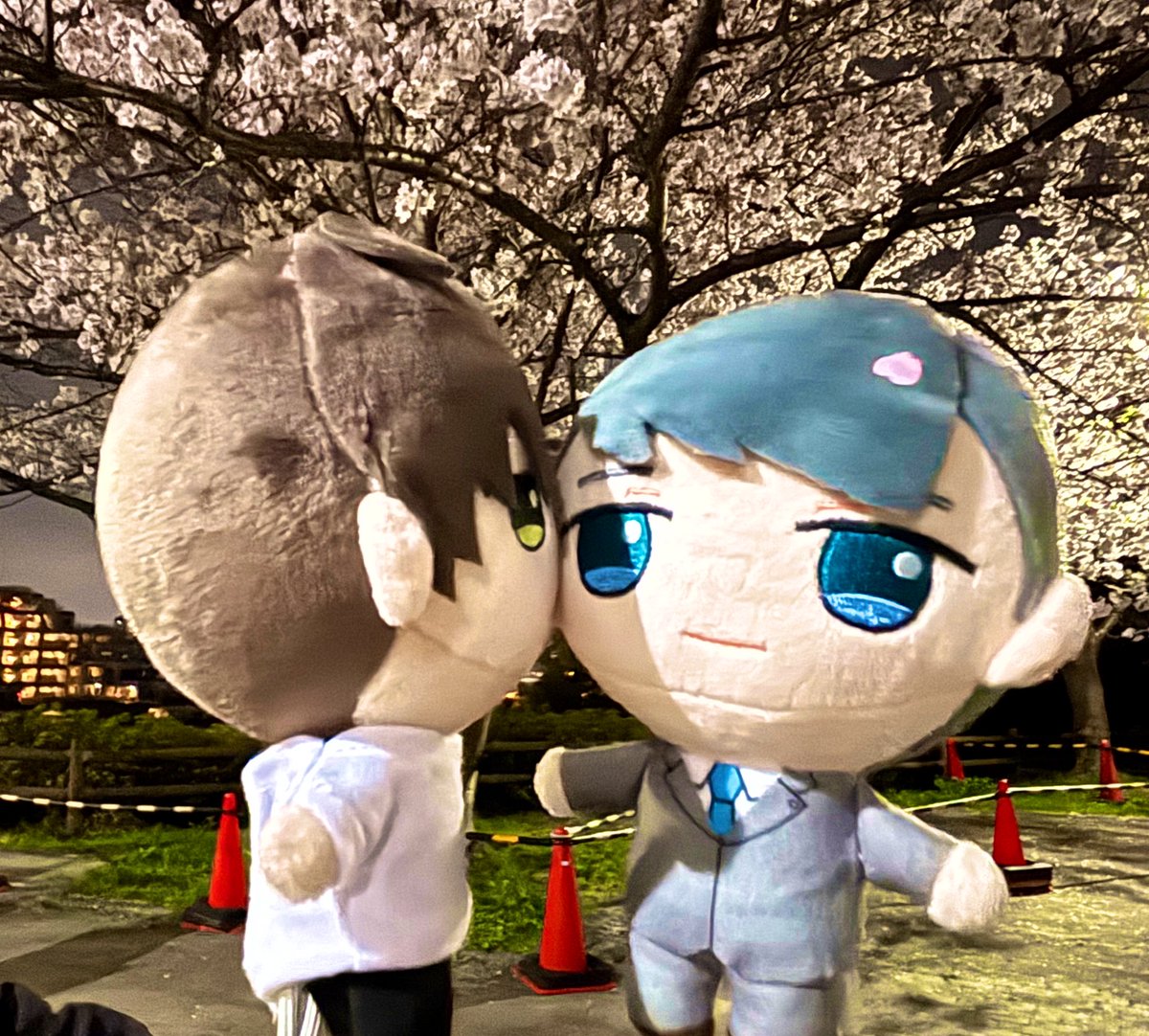 ao3325's tweet photo. 料理するんだ？

今朝突然の思いつきで鶏肉入った袋を持たせようと、仕事終わって行く直前に作ったw😂1分クオリティだけど中々良い感じ🙆
hrtさんのも作りたかったけど薄茶色のビニールがなくて断念💦
来年は鞄も持たせて上着も着せて写真撮りたいな〜
今年も行けて良かった🌸🙏 https://t.co/ZBIvek11U6