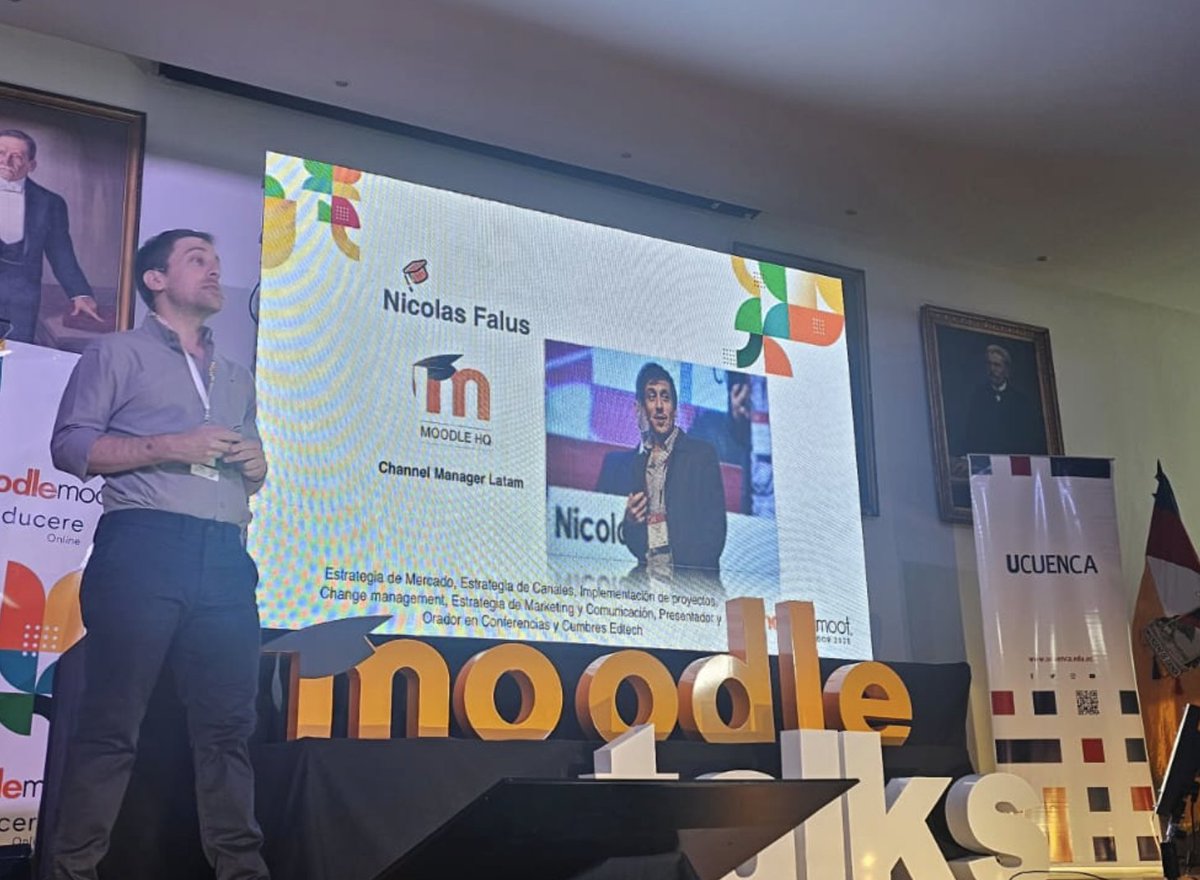 Es hoy! bienvenid@s a tod@s a la Universidad de Cuenca <a href="/udecuenca/">UCuenca</a>. El primer MoodleMoot 2025 de Ecuador se realiza estos días en nuestra querida Universidad. Gracias a Casen Xu Exducere Online UNEMI por estas colaboraciones. Universidad Pública de Calidad.