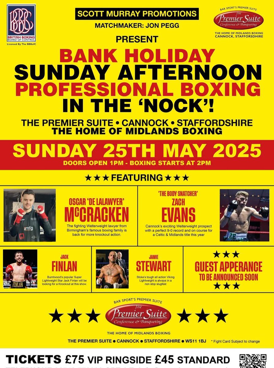🥊Fight News🥊

Sunday 25th May in Cannock 👊

Come and support me in my 10th professional boxing contest this May 👊

Please message me if you are interested or questions 😁

#boxing #boxer #boxeo #fightnight #fightcamp #professionalboxing #professionalboxer #Cannock