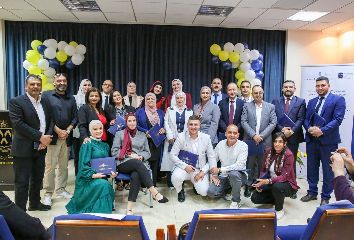 SawasyaPal's tweet image. Bethlehem University, in partnership with UNICEF through the Sawasya III Joint Programme, organized a conference and the first graduation ceremony of the Specialized Professional Diploma in Child Protection.