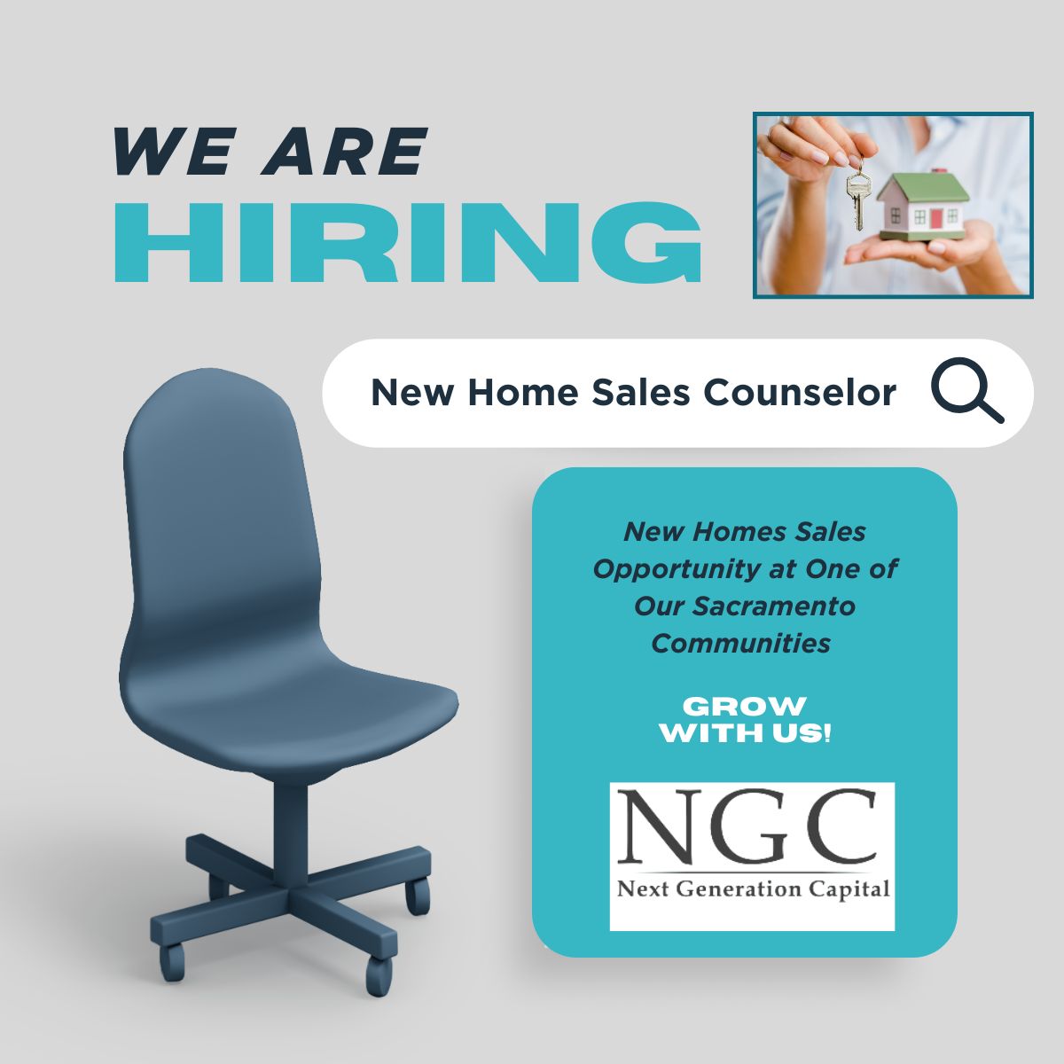 🚀 We’re Hiring a New Home Sales Counselor in Sacramento! 📷Are you a driven sales professional with a passion for helping homebuyers find their dream home? We’re looking for a dynamic leader to join our team and make an impact in a thriving community.
What we’re looking for: