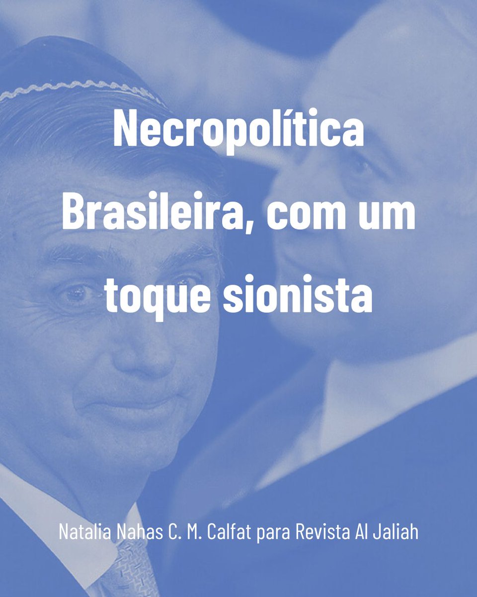 al_jaliahbr's tweet photo. Escrevendo para a Al Jaliah, Natalia Calfat analisa as relações do ex-presidente com o fascismo transnacional, principalmente com os EUA e Israel, cuja presença mobiliza a partir de movimentos neopentecostais. 

Leia em https://t.co/UKyKfTJswe https://t.co/yNoiYvoEV8