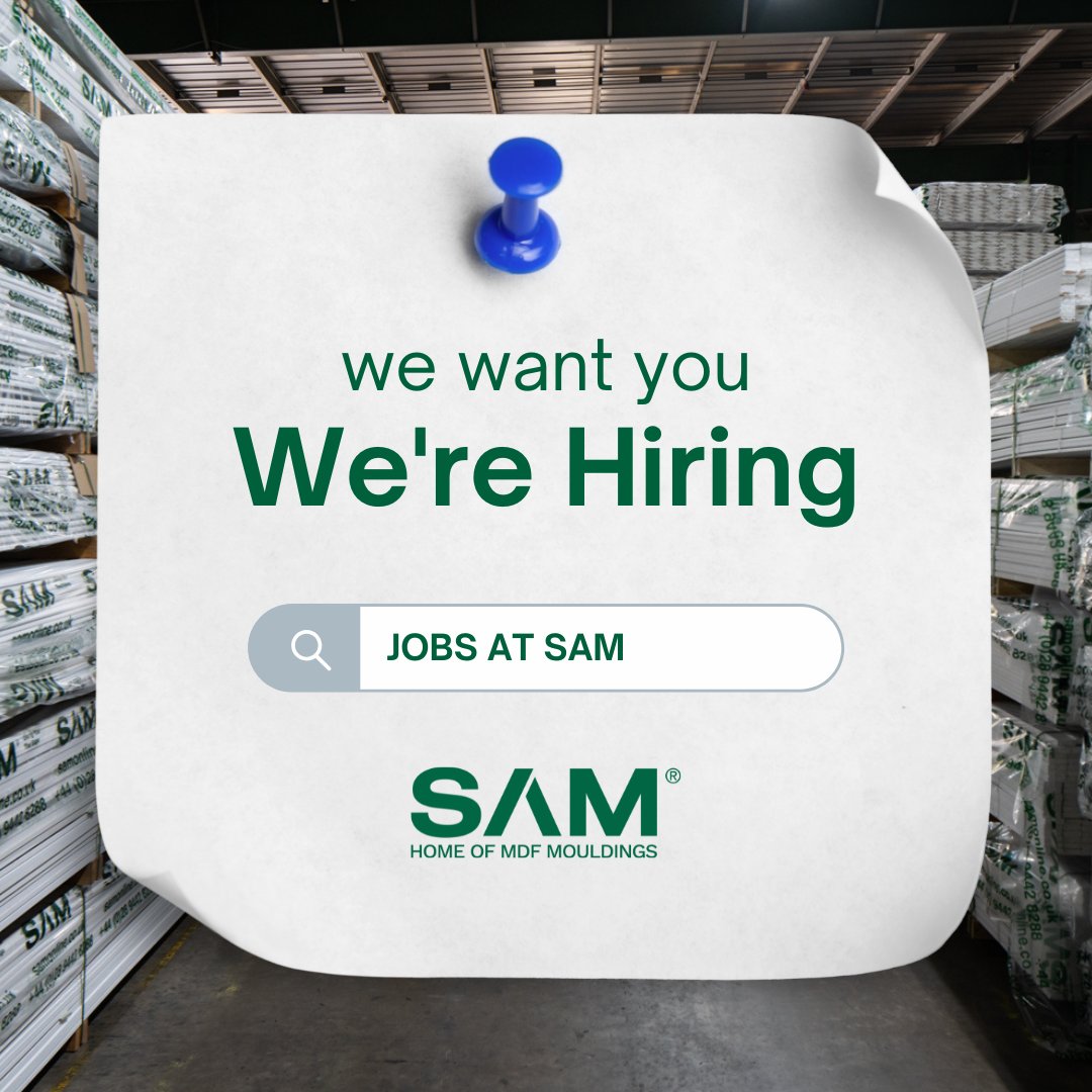 🚨 We’re hiring! SAM has exciting new roles across Sales, HR, Maintenance &amp; Production.

Ready to grow your career with an award-winning manufacturer?

👉 Explore &amp; apply now: ow.ly/21l250Vxtnw

#WeAreHiring #TeamSAM #Careers